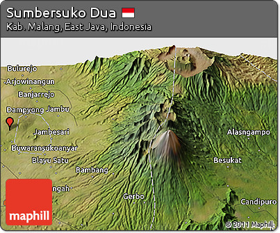 Satellite 3D Map of Sumbersuko Dua