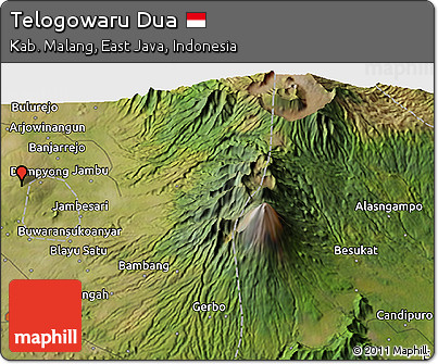 Satellite 3D Map of Telogowaru Dua