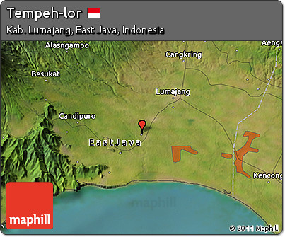 Satellite 3D Map of Tempeh-lor