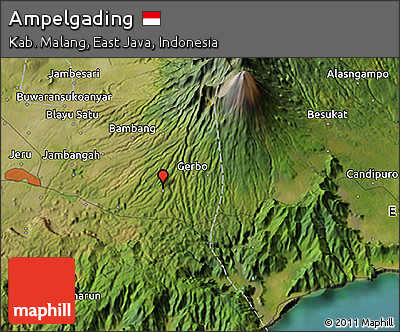 Satellite 3D Map of Ampelgading