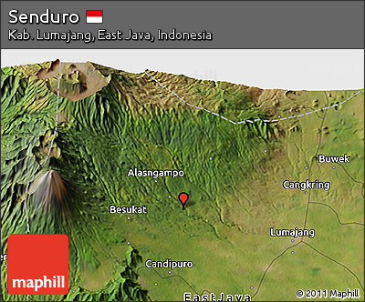 Satellite 3D Map of Senduro