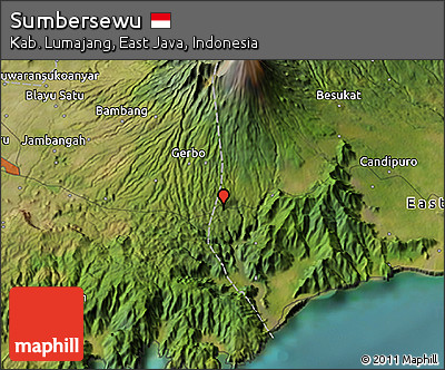 Satellite 3D Map of Sumbersewu