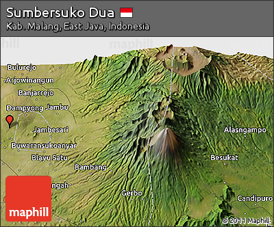 Satellite 3D Map of Sumbersuko Dua