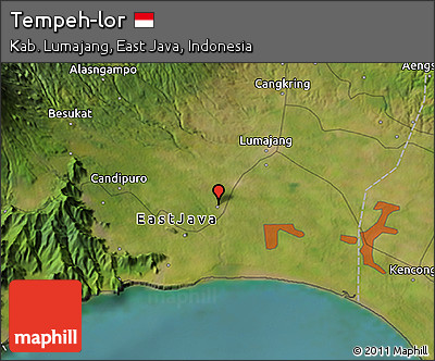 Satellite 3D Map of Tempeh-lor