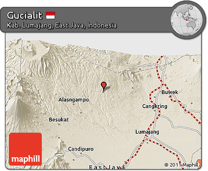 Shaded Relief 3D Map of Gucialit