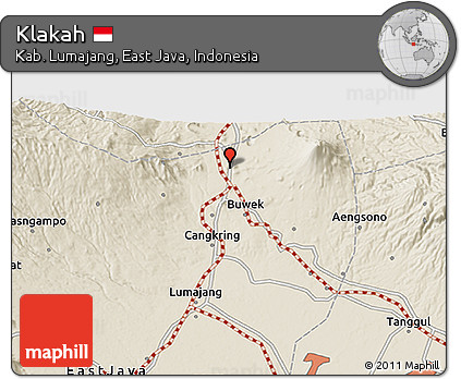 Shaded Relief 3D Map of Klakah