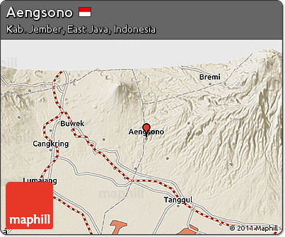 Shaded Relief 3D Map of Aengsono