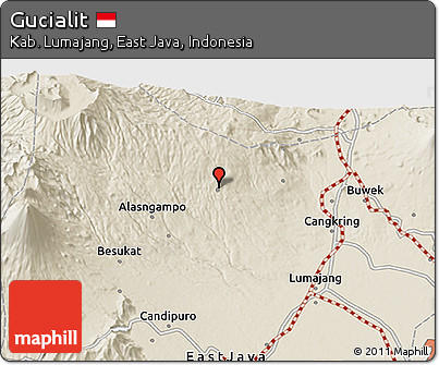 Shaded Relief 3D Map of Gucialit