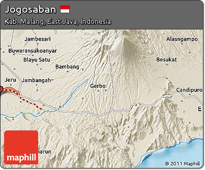 Shaded Relief 3D Map of Jogosaban