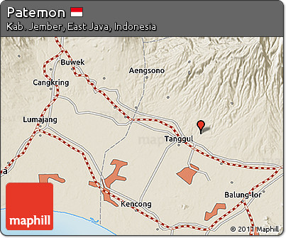 Shaded Relief 3D Map of Patemon