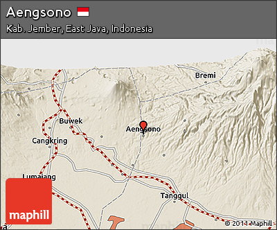 Shaded Relief 3D Map of Aengsono