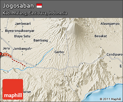 Shaded Relief 3D Map of Jogosaban