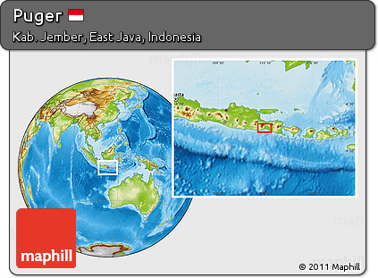 Physical Location Map of Puger