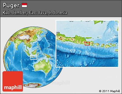 Physical Location Map of Puger