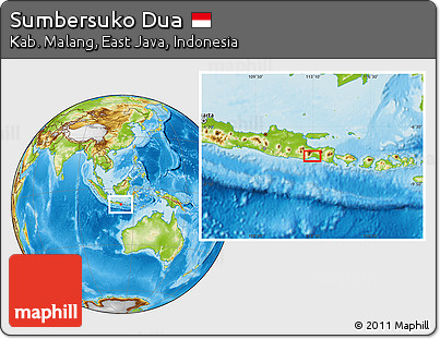 Physical Location Map of Sumbersuko Dua