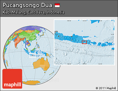 Political Location Map of Pucangsongo Dua