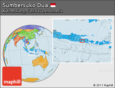 Political Location Map of Sumbersuko Dua