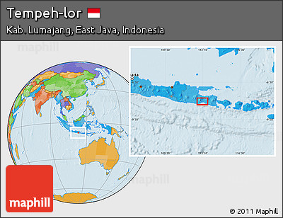 Political Location Map of Tempeh-lor