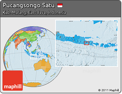 Political Location Map of Pucangsongo Satu