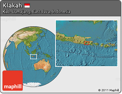 Satellite Location Map of Klakah