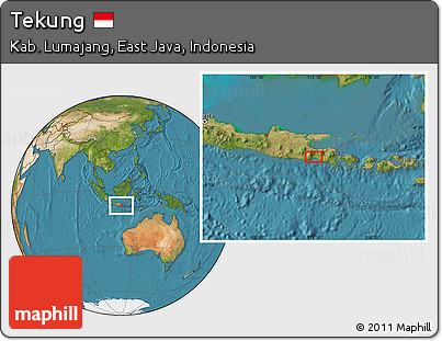 Satellite Location Map of Tekung