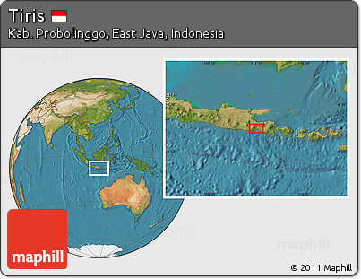 Satellite Location Map of Tiris