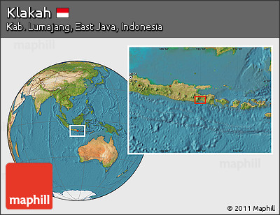 Satellite Location Map of Klakah
