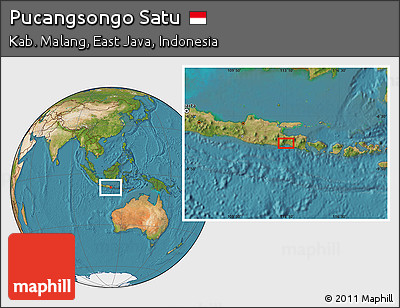Satellite Location Map of Pucangsongo Satu