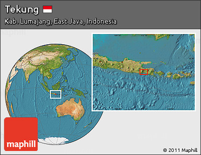 Satellite Location Map of Tekung