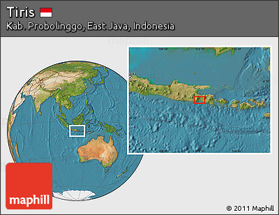 Satellite Location Map of Tiris