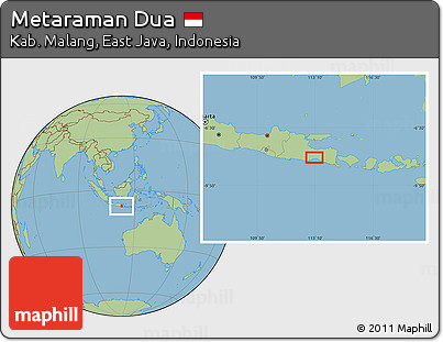 Savanna Style Location Map of Metaraman Dua