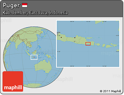 Savanna Style Location Map of Puger