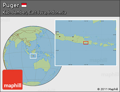 Savanna Style Location Map of Puger