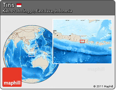 Shaded Relief Location Map of Tiris