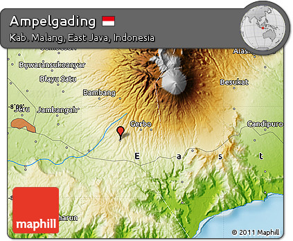 Physical Map of Ampelgading