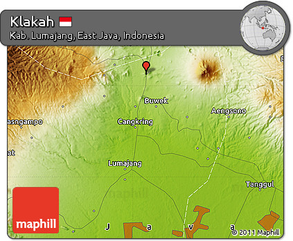 Physical Map of Klakah