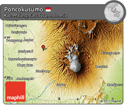 Physical Map of Poncokusumo