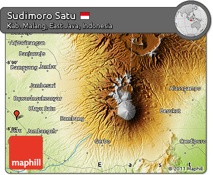 Physical Map of Sudimoro Satu