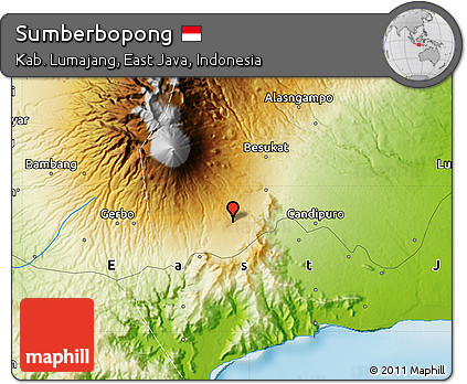 Physical Map of Sumberbopong