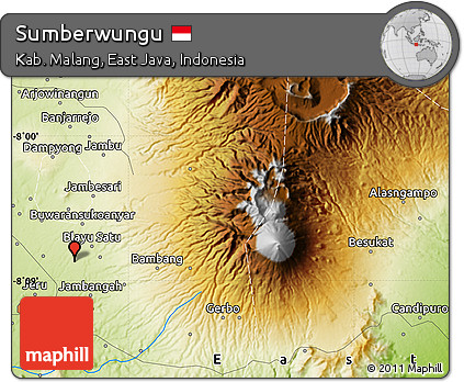Physical Map of Sumberwungu