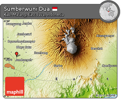 Physical Map of Sumberwuni Dua