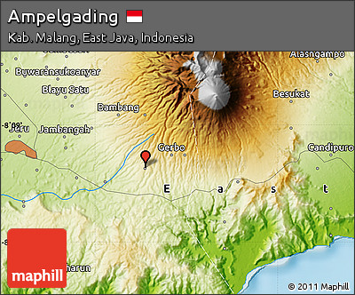 Physical Map of Ampelgading