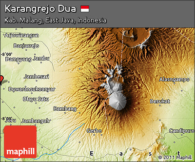 Physical Map of Karangrejo Dua