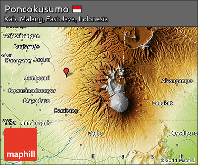 Physical Map of Poncokusumo