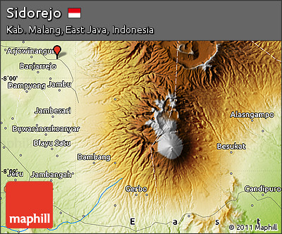 Physical Map of Sidorejo