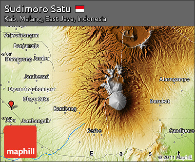 Physical Map of Sudimoro Satu