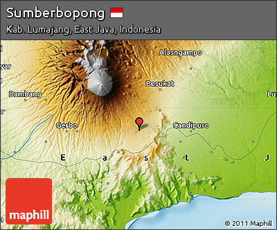 Physical Map of Sumberbopong