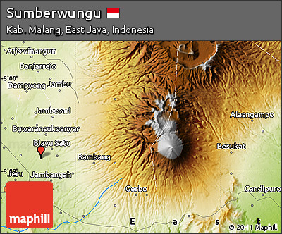 Physical Map of Sumberwungu