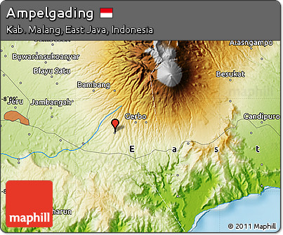 Physical Map of Ampelgading