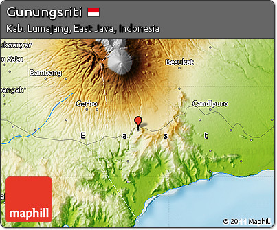 Physical Map of Gunungsriti